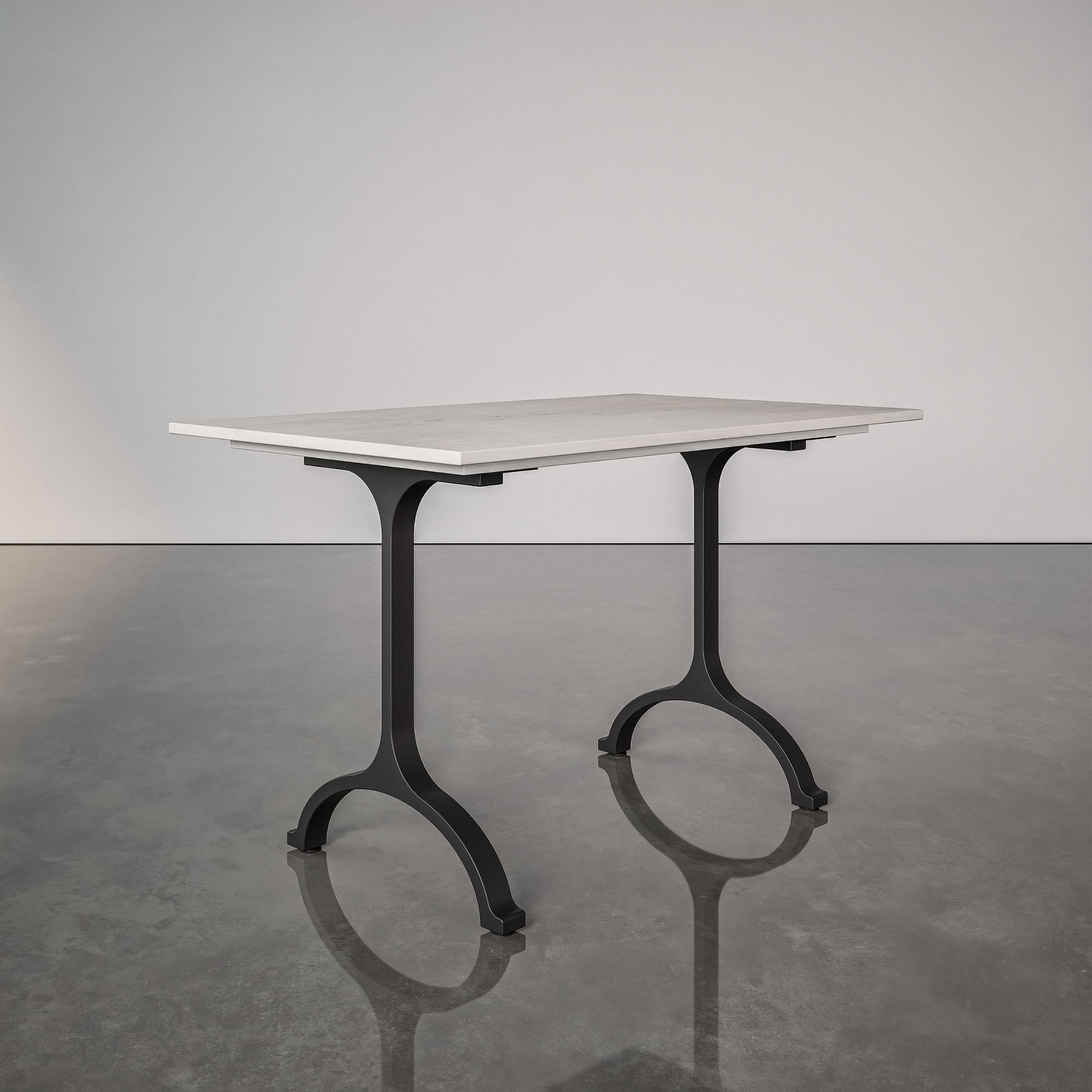 Steel & Stone Wishbone Table