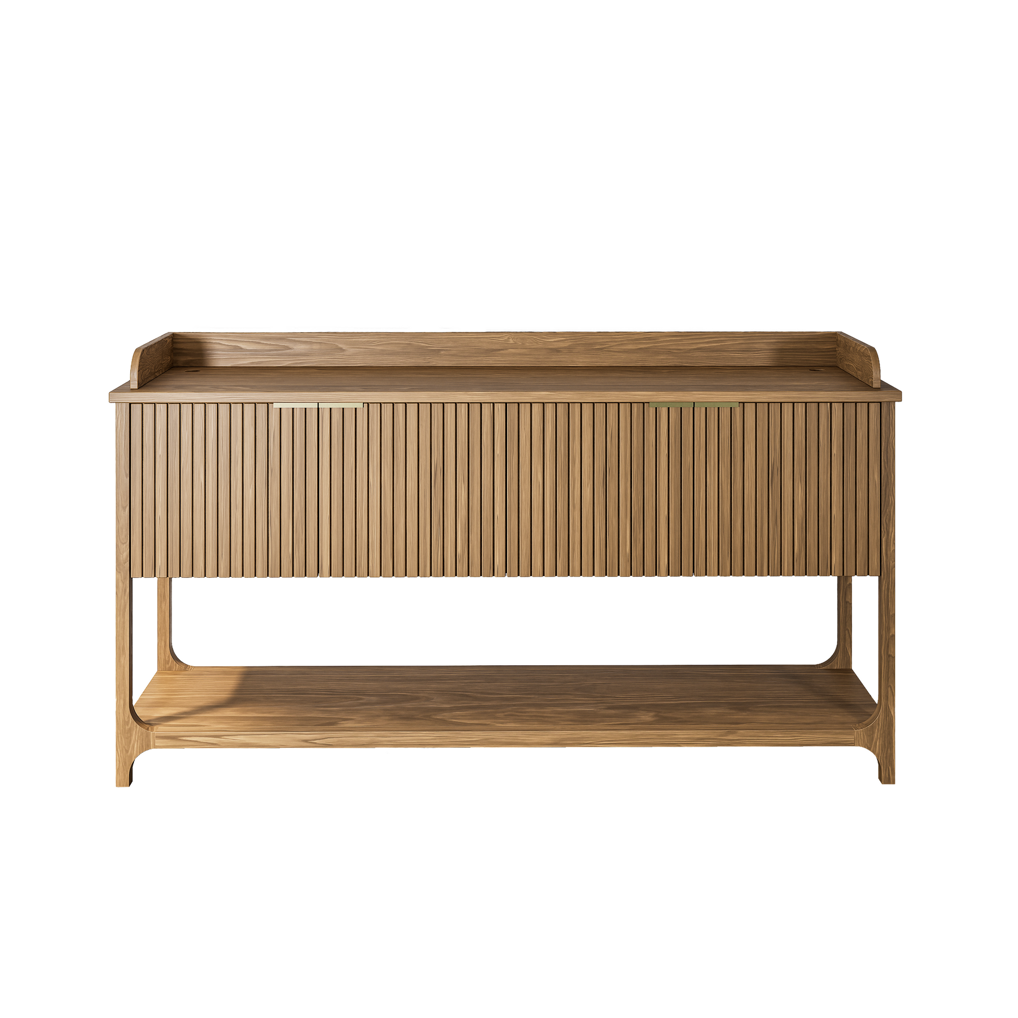 Slatted Wood Sideboard