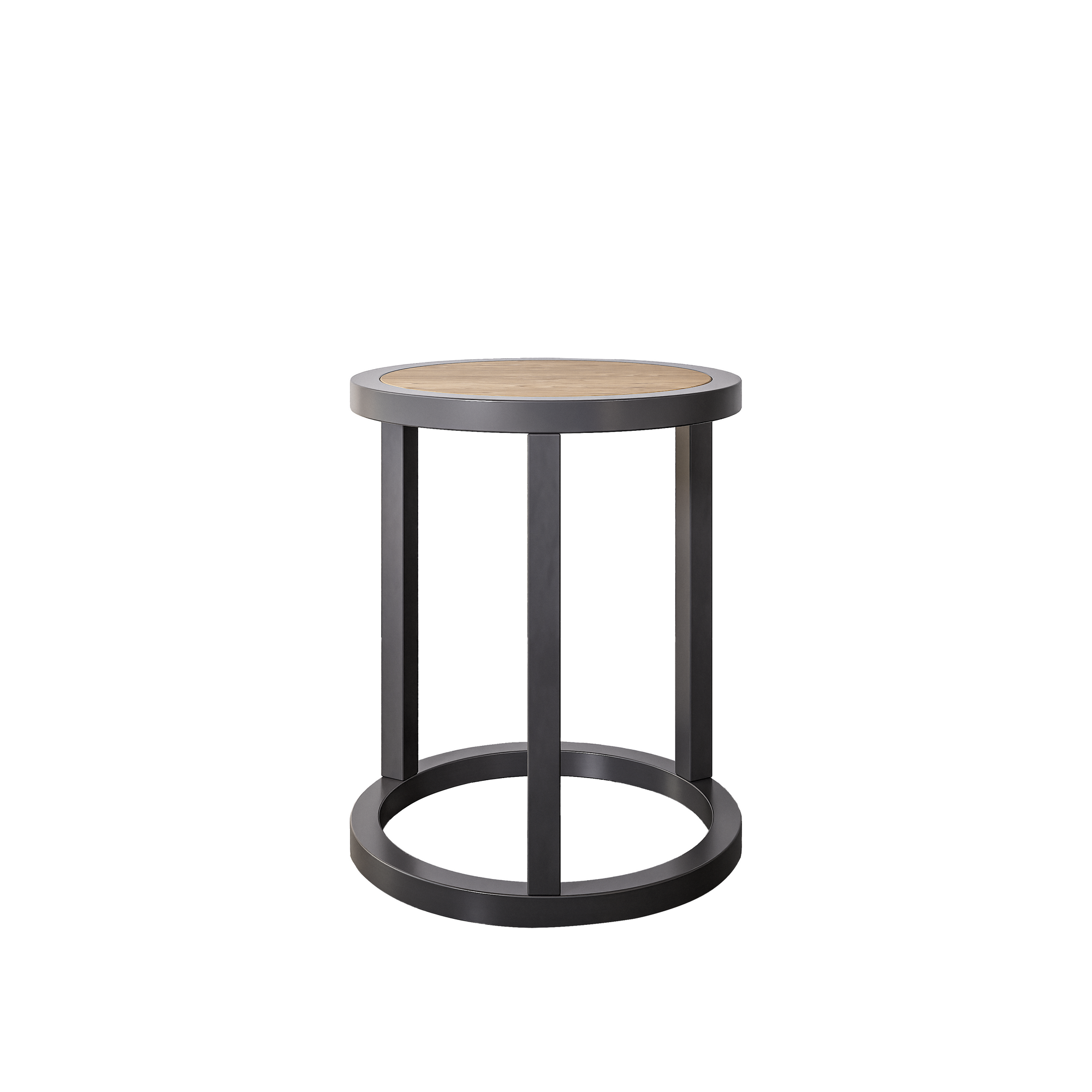 Wood & Steel Side Table