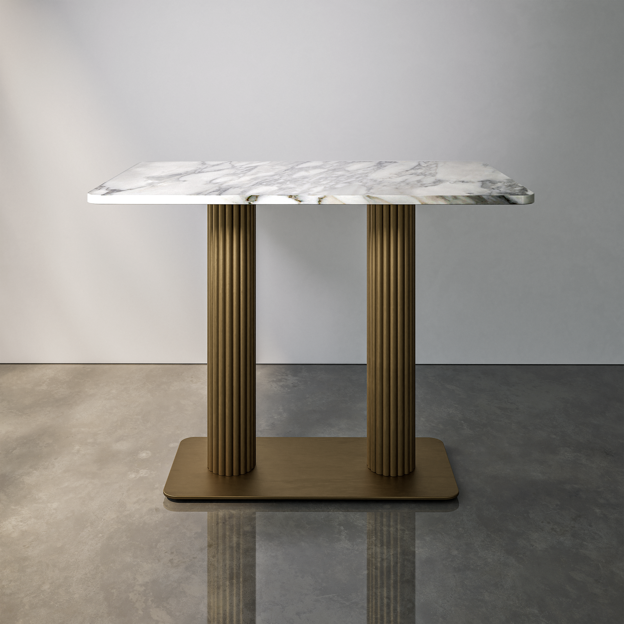 Stone & Brass Fluted