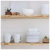 Ash Live Edge Shelf - White Bracket
