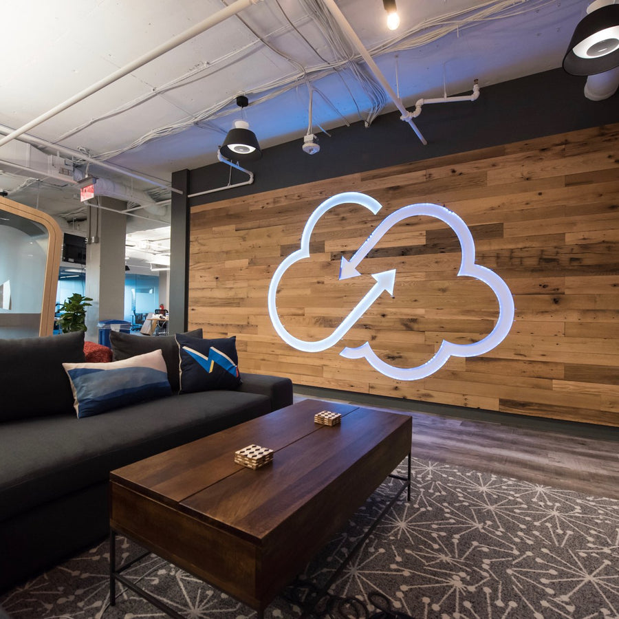 Reclaimed Oak Logo Wall