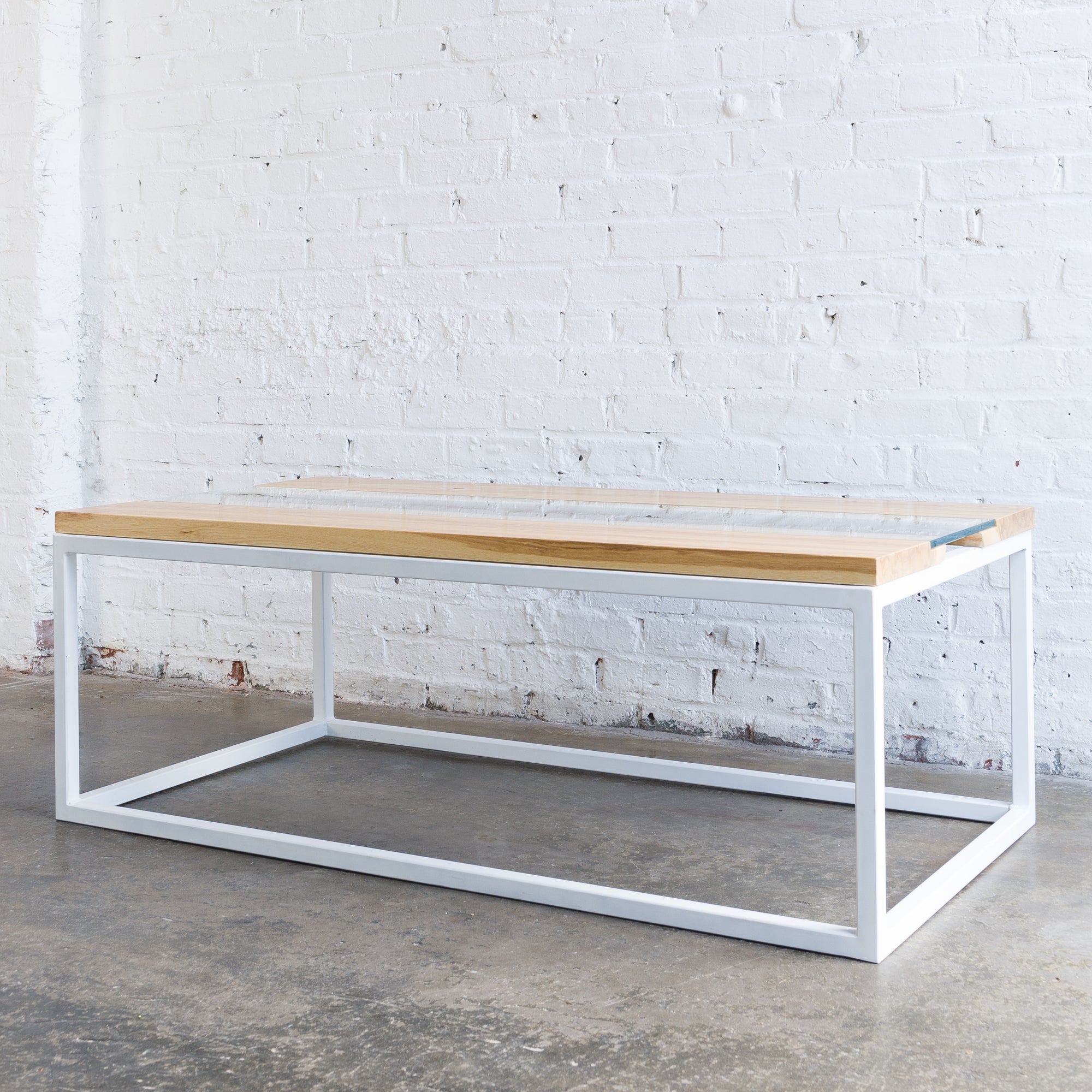 Belmont Live Edge Glass River Coffee Table